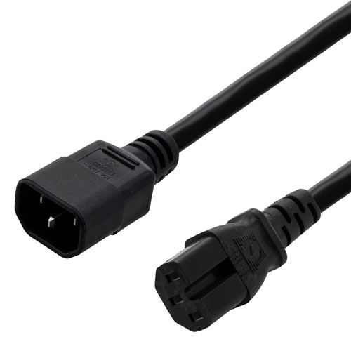 AC Surge Protector SPD Patch Cable, IEC60320 C14 to IEC60320 C15 1 Meter