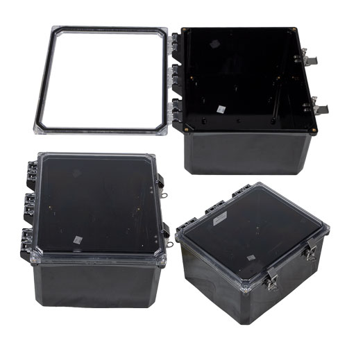 12x10x06 UL® Listed Polycarbonate Weatherproof Outdoor IP66 NEMA 4X Enclosure Bundled w/Blank