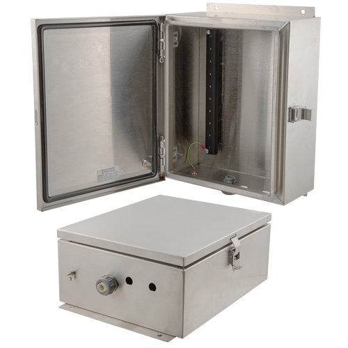 12x10x06 Stainless Steel Weatherproof Outdoor IP66 NEMA 4X Enclosure
