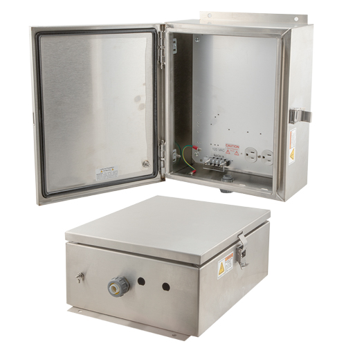 12x10x06 Stainless Steel Weatherproof Outdoor IP66 NEMA 4X Enclosure