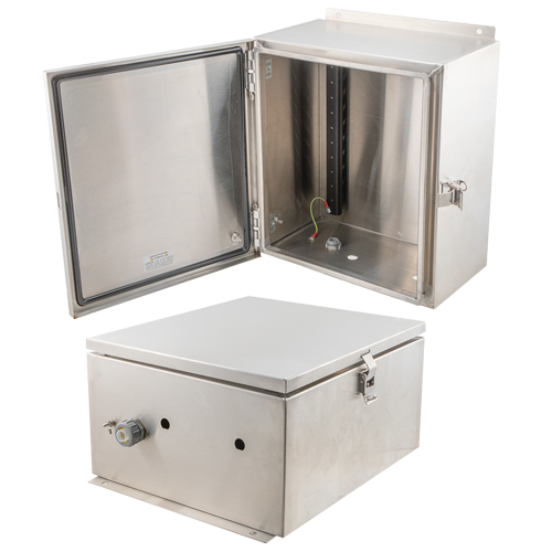 14x12x07 Stainless Steel Weatherproof Outdoor IP66 NEMA 4X Enclosure