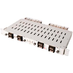 DC EDGE II Rack Mount PDU DC Indoor 1RU 24 Vdc Dual DC Feeds 2x 350A Feeds 4x 100A Outputs Per Feed UL 60950-1, NEBS Fuse/Breaker Option