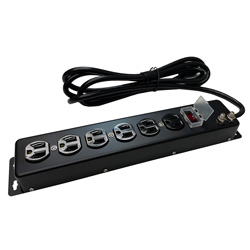 AC Power Strip, 6 Outlets, SASD Protected, UL1449/cUL/R56, 8' Cord