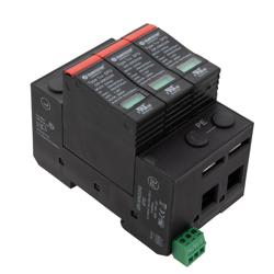 AC Surge Protector SPD I2R-50K DIN-Rail 240 Vac Three-Phase Delta MOV 50 kA, UL 1449 5th Ed. Type 1ca