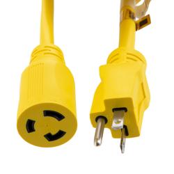 NEMA 5-20P to NEMA L5-20R, SJTOW 12 AWG x 3C 105 deg C- 50 Feet