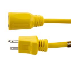 NEMA 5-20P to NEMA L5-20R, SJTOW 12 AWG x 3C 105 deg C- 50 Feet