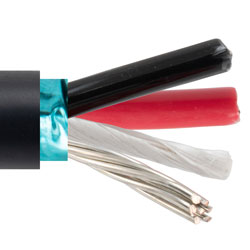 Shielded Power Bulk Tray Cable, Exposed Run, 2 Conductor, 10 AWG, 600 V, TC-ER, THHN, VW-1, PVC, Black, 1000 feet