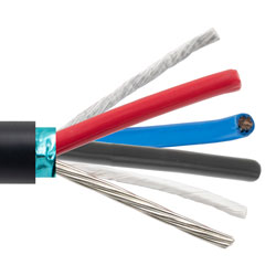 Shielded Power Bulk Tray Cable, Exposed Run, 3 Conductor, 12 AWG, 600 V, TC-ER, THHN, VW-1, PVC, Black, 1000 feet