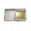 Picture of 14x12x07 Fiberglass Reinf Polyester FRP Weatherproof Outdoor IP66 NEMA 4 Enclosure, Modified Base Drilled Mount Gray